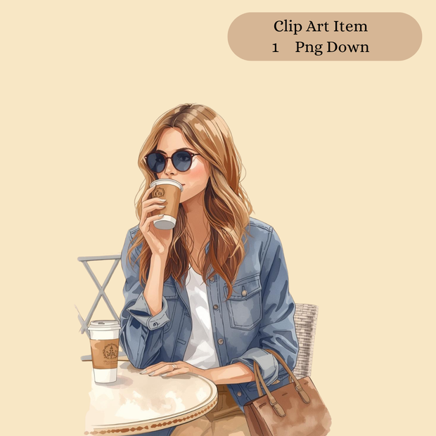 Cafe 　　クリップアート　1枚　テクスチャ