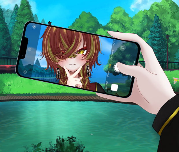 スマホで自撮りできる素材