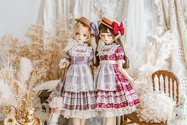 SD/DD~SD16girl フルセット】Rose Garden ワンピース セット - Doll