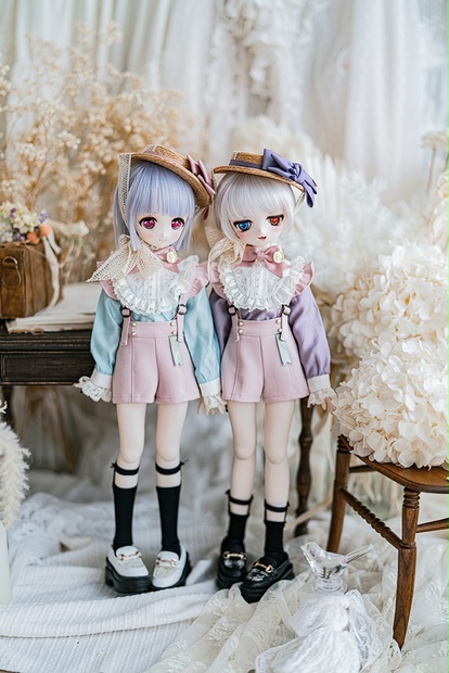 melody.c ピンクSD/DD~SD17チャーム付き刺繍スカジャン