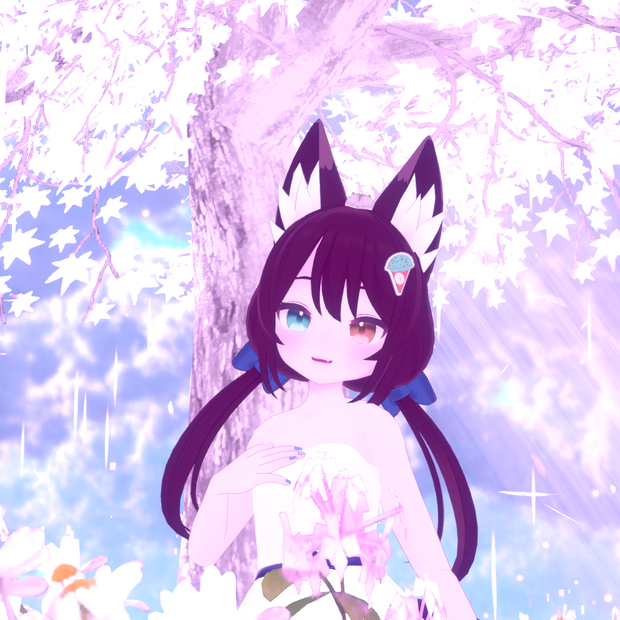 【こまどアバター専用】ウェディングドレス(ミニ)【Unity2019対応】