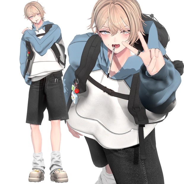 [6アバター対応です] Hoodie&Shorts