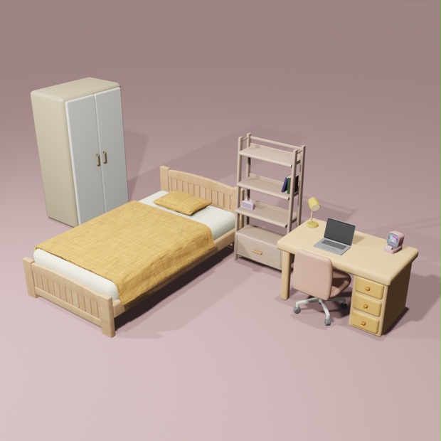 Cute Bedroom Set キュートベッドルームセット KanaBeru BOOTH