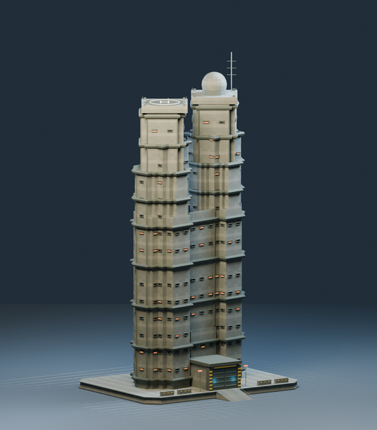 異世界ランドマーク — バスティオン・ゼロ【軍事要塞・3D背景モデル】