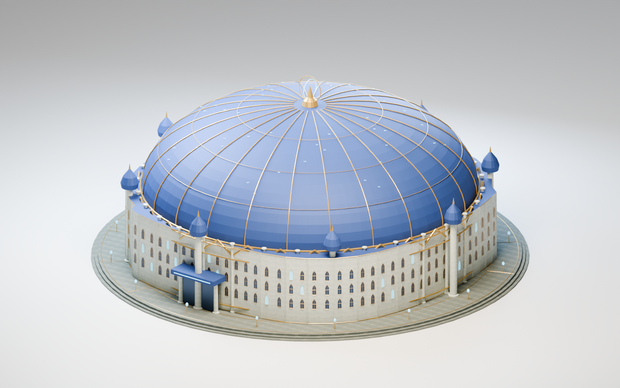 異世界ランドマーク — 星海の天蓋宮【東京ドーム・ファンタジー・3D背景モデル】