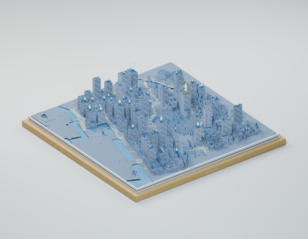 丸の内異景集【和風・中世欧風・異世界・廃墟／3D都市ジオラマ・GLB＋Blender】