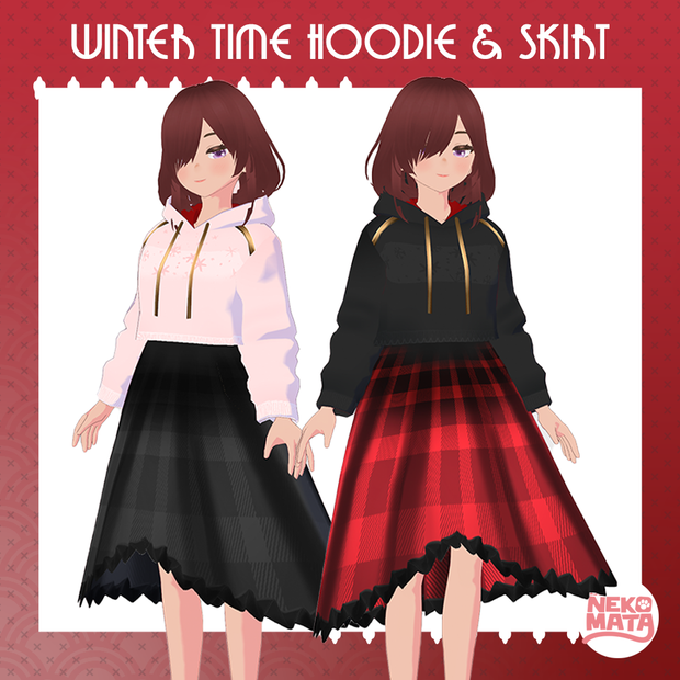 【VRoid Texture】 WINTER TIME HOODIE & SKIRT 