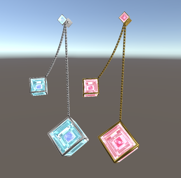 【VRChat向け】きゅーぶピアス