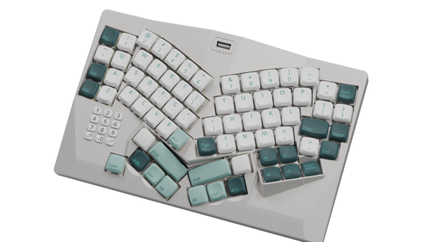 PCキーボード Nanaju 3Dモデル Blender用（blendファイル）