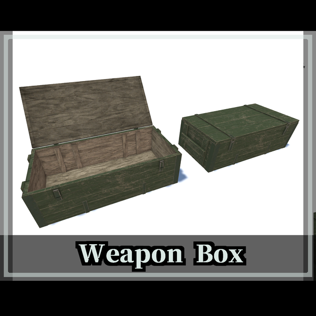 3Dモデル　木製武器コンテナ　weaponbox