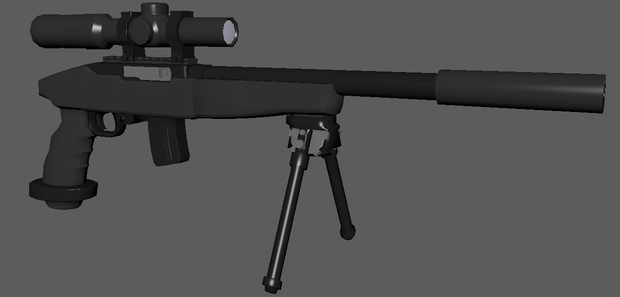 3Dモデル　Ruger 22 charger