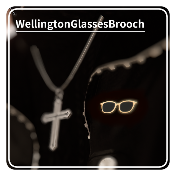 シンプルなメガネのブローチ ~ WellingtonGlassesBrooch ~