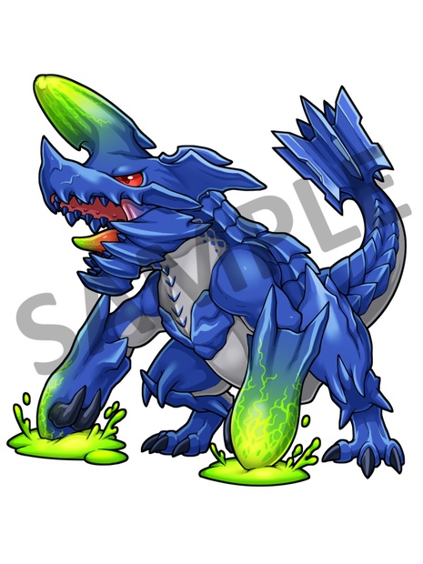 MH】ブラキディオス ステッカー - BLUE BLACK - BOOTH