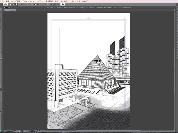 漫画背景用3D素材_「今は無き建築」（CLIP STUDIO PAINT用 3Dオブジェクト.cs3o）