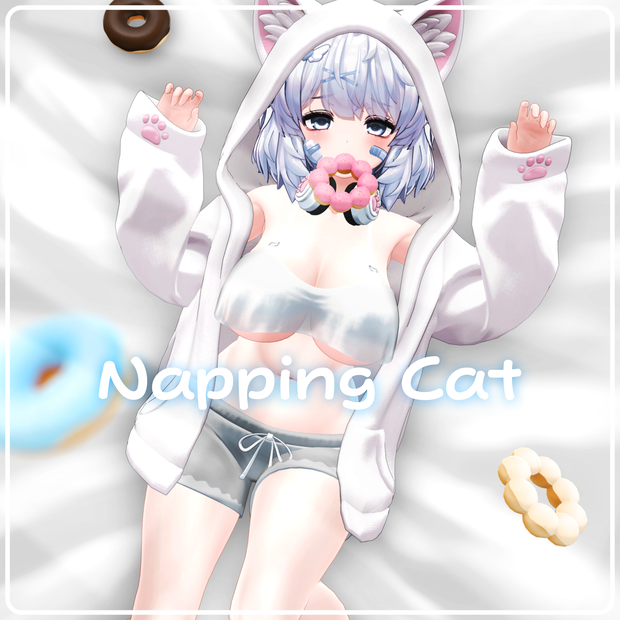 【7アバター対応】Napping Cat（ギミック付）
