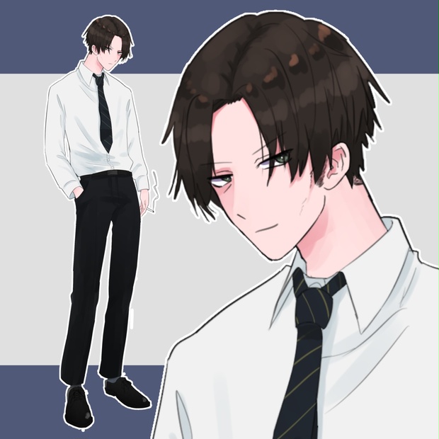 立ち絵素材 スーツのおじさん Omarulag Booth
