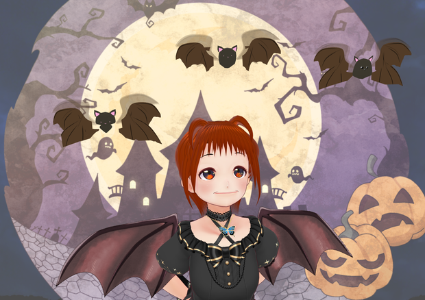 羽ばたくコウモリ～ハロウィンにどうぞ～