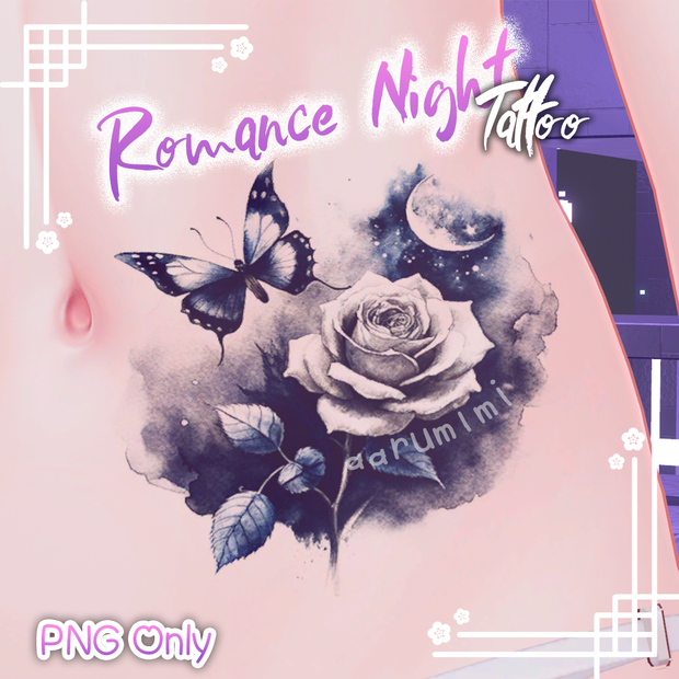 ☆【入れ墨 PNG Only】Romance.Night Tattoo #aarumimi