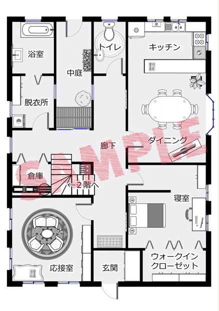 文字ありデータ無料 一軒家間取り図 Trpgなどに くさっちの何か Booth