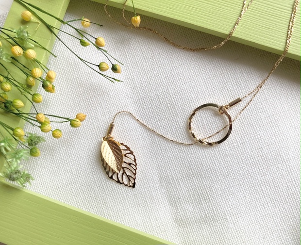 Swing Your Leaves イメージラリエットネックレス noritokibun BOOTH