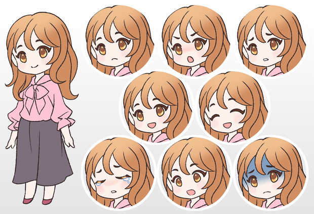 キャラ素材・女性1