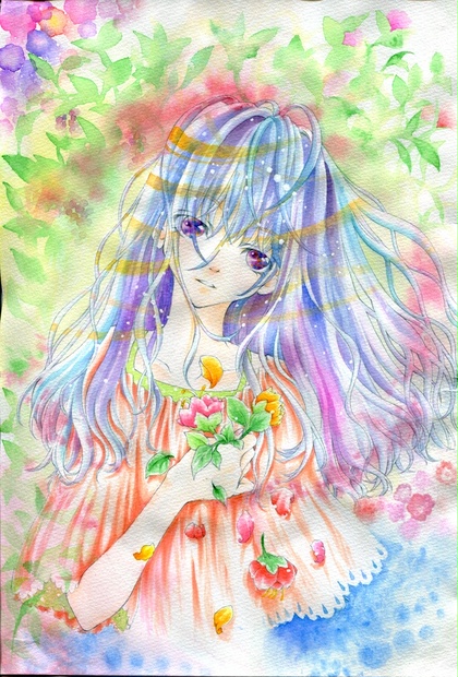 過去絵１０ アナログイラスト集 花と水 B Dama Booth