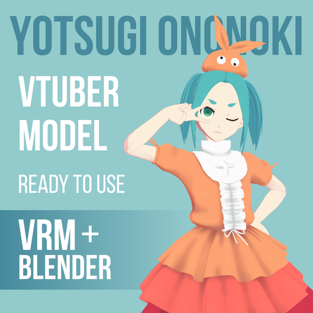 Yotsugi Ononoki VTuber 3D Model (VRM+Blender)