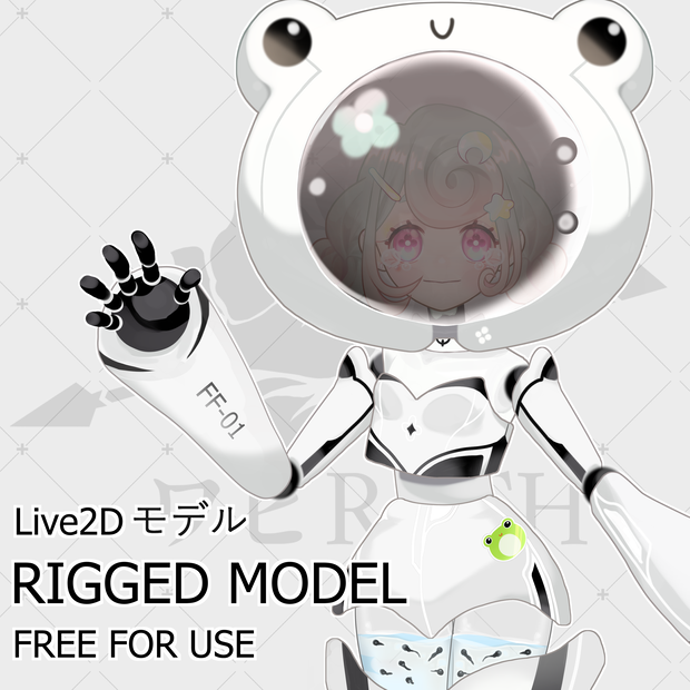 Rigged Live2D Model Free For Use / Live2D モデル [FF-01]