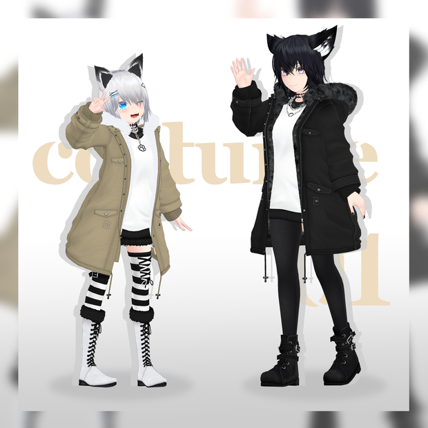 【3Dコスチューム】01 モッズコート＆インナー