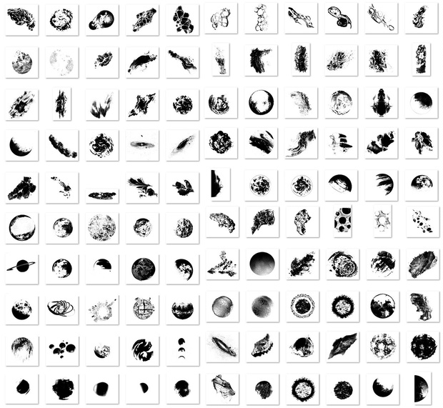宇宙と光：チートブラシシリーズ ABR/SUT/PNGブラシセット – 150点