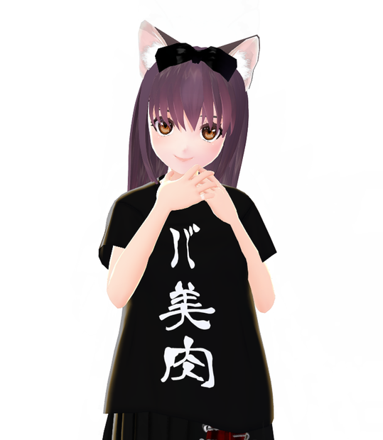 #VRoid＆Real：リアル人間用データつき・「バ美肉」Tシャツ/Babiniku T-shirt
