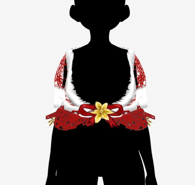 #VRoid 正式版（stable ver.）&Beta：レースとファーのホーリーポインセチアのペプラムボレロ/HolyPoinsettia Christmas Bollero with lace and fake-fur
