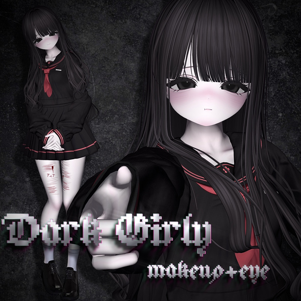 Dark girly makeup+傷texture【ミルフィ対応】
