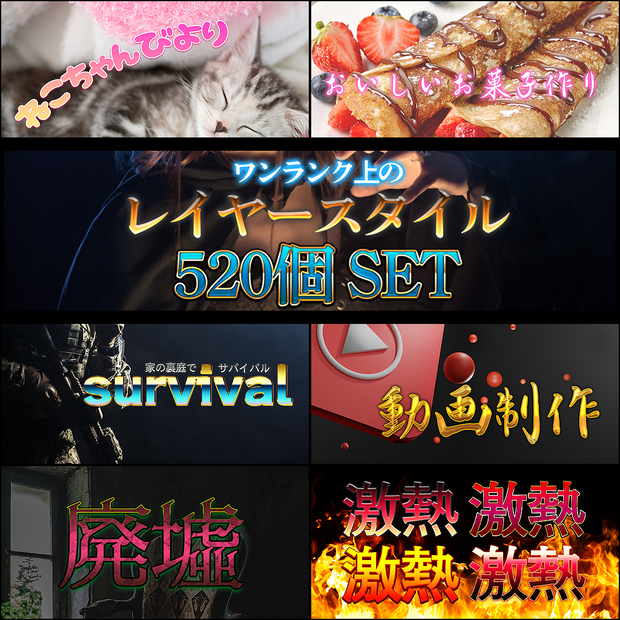 ワンランク上のレイヤースタイル 520個 SET