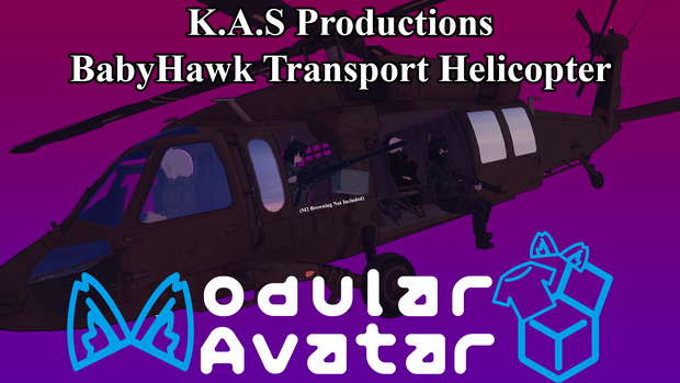 "Blackhawk" Follower Vehicle for VRChat Avatar [MA] | 「ブラックホーク」フォロワー車両 VRChatアバター用 [MA]