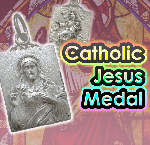 [VRChat] Catholic Jesus and Mary Medal/Charm - Sacred Heart of Jesus and Our Lady of Mount Carmel 