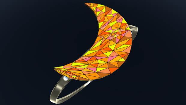[VRChat]crescent moon_stained 4種色分け可能