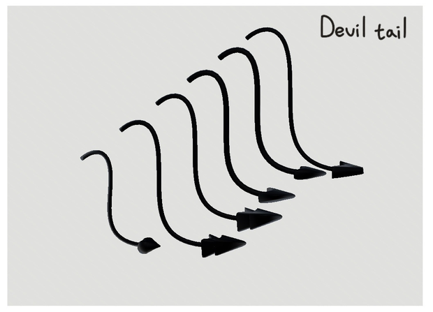 Devil Tail 悪魔のしっぽㅣ3D Model, VRChat