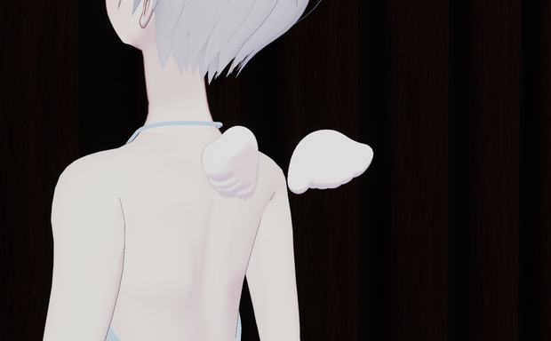 ふわふわ天使の翼 Fluffy Angel Wings l 3Dモデル【VRChat】