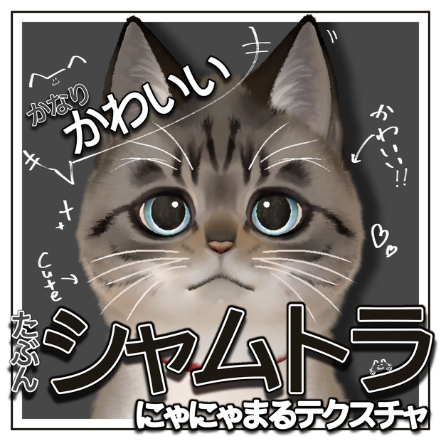 【VRC】にゃにゃまる対応シャムトラテクスチャ