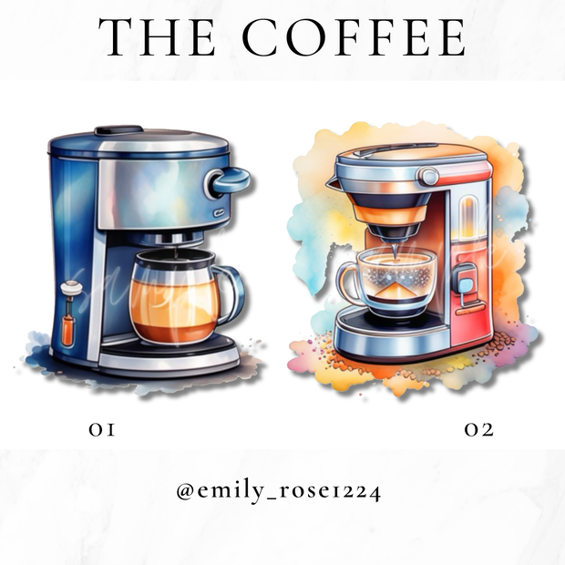 【カフェ素材】coffee /コーヒーメーカー/透過PNG〈全2種〉
