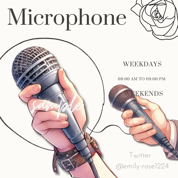 【VTuber向け】マイクを持つ手 / Microphone〈透過png〉全2種