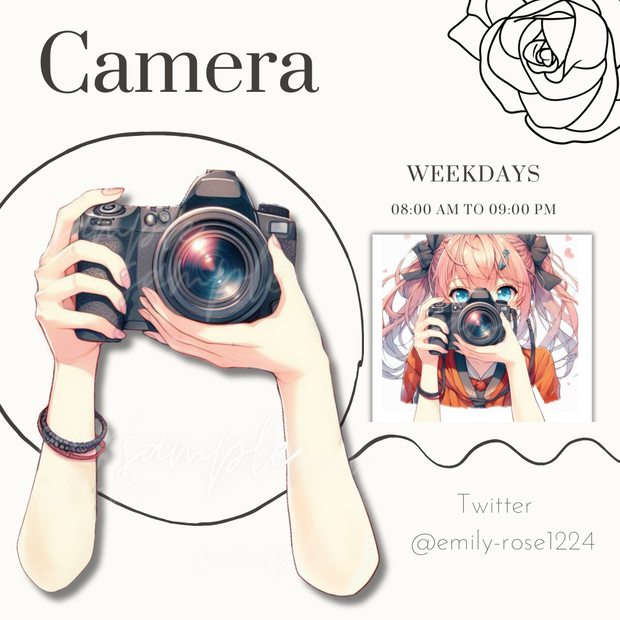 【Vtuber素材】カメラを持つ手 / camera〈透過png〉全6種