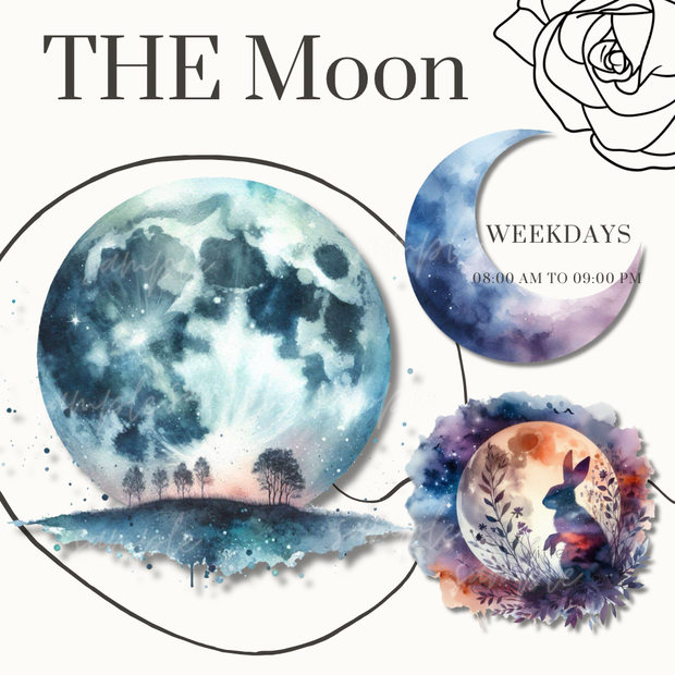 【カフェ素材】エモいお月様 / THE Moon /十五夜/透過PNG※無料あり