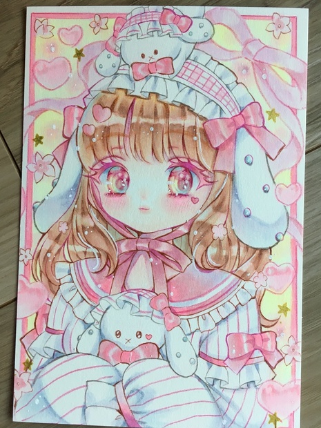 イラスト原画　『タレ耳ラビット♡』