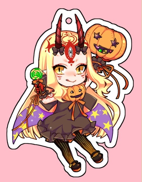 ハロウィン茨木童子アクリルキーホルダー Alpha Plus Booth ハロウィン茨木童子アクリルキーホルダー Alpha Plus Booth