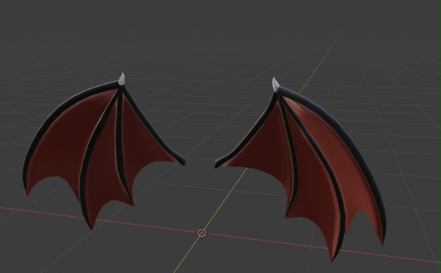 3d モデル 悪魔の羽 Yuppy Fazzle Booth