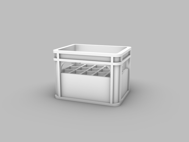 ビールケース 3D model 3Dプリンタ rhinoceros stl obj fbx blend フリー free