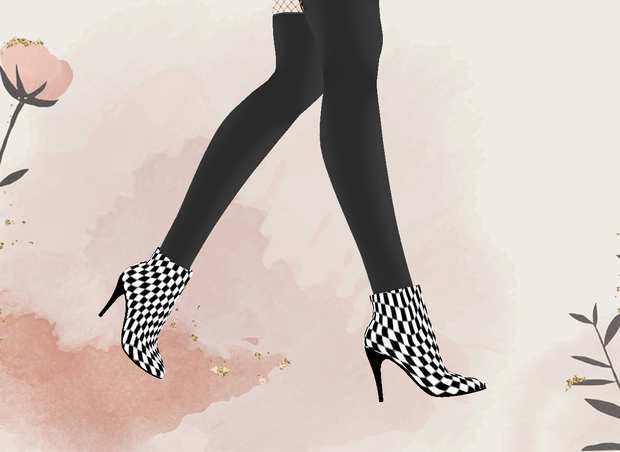 Vroid Checkered Heels 