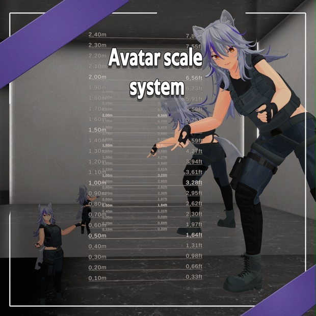 [VRChat] Avatar scaling system ThatFatKidsMom BOOTH